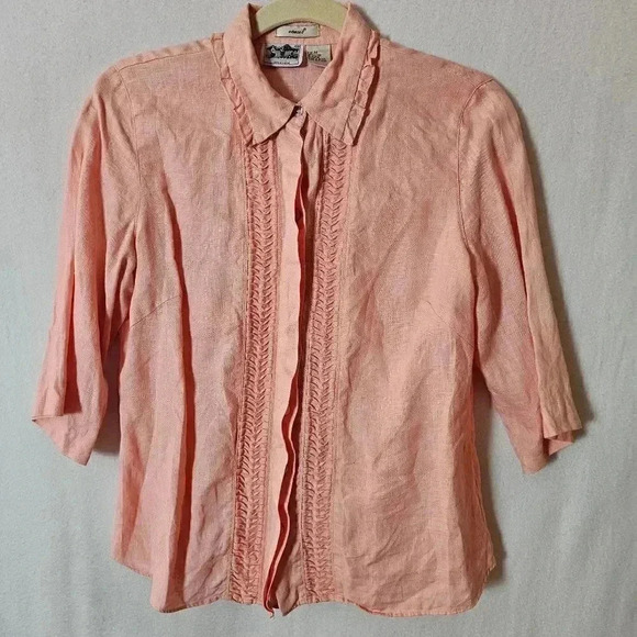 ♥Edward Irish 100%Linen button down shirt - Picture 1 of 10